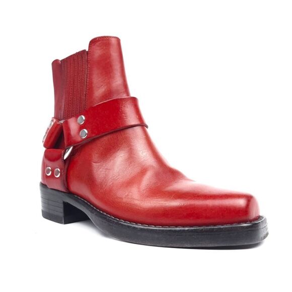 RE/DONE Short Cavalry Harness Boots Western 90s Grunge Cherry Red 36 Horse Girl - Picture 2 of 12